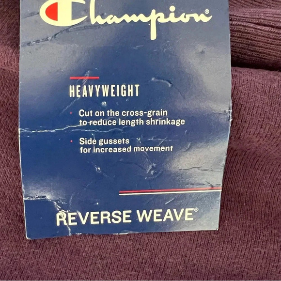 New Champion Reverse Weave Sweatshirt Purple Long Sleeve Embroidered Knit logo - Picture 10 of 16